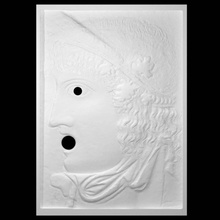 bas relief masque analyse ancien grec soulagement hadrianean 3d print model - Mito3D