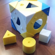 Spaß Würfel Kinder Spielzeuge Spiele abspielen Puzzle Logik Farben Stücke mehrere Formen 3d print model - Mito3D