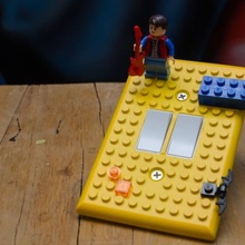 Lego compatible ligero cambiar interruptor cubierta carcasa funda jardín luz lego 3d print model - Mito3D
