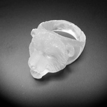 anillo oso joyería 3d print model - Mito3D