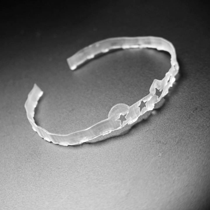 braccialetto stella gioielleria polsino 3D print model - Mito3D