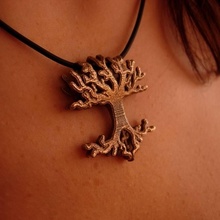 lingalade arbre pendentif bijoux cadeau fille petite amie or logo musique femme vie bande italie 3d print model - Mito3D
