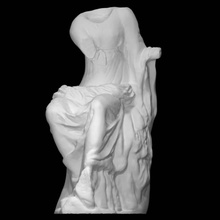 assise statue analyse femme demi corps 3d print model - Mito3D