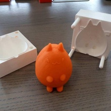 cat mould modelling clay toys & games play-doh modellingclay modellingclaymould playdoh 3d print model - Mito3D