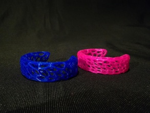 voronoi braccialetto gioielleria polsino 3d print model - Mito3D