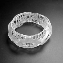 beautiful chunky bracelet - voronoi style jewellery cuff 3d print model - Mito3D