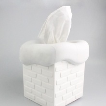 chaminé tecido tampa caixa jardim natal novidade tissuebox 3d print model - Mito3D