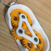fidget gear keyring fashion & accessories key keychain toy cog transmission chain cogs 3d print model - Mito3D