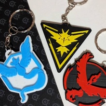 pokemon team keyrings fashion & accessories badge keyring pokemongo pokemonteam 3d print model - Mito3D