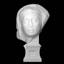 veiled female portrait scan woman 3d print model - Mito3D