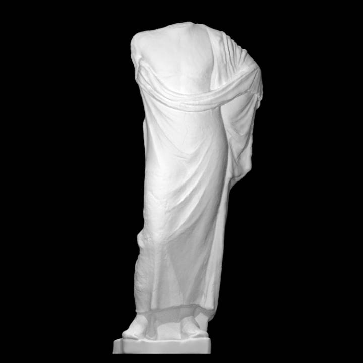 statua Esculapio scansione uomo metà corpo 3D print model - Mito3D