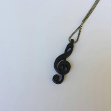 clave pingente jóias moda jóia música joalheria geometria Nota feito Itália impressao 3D 3d print model - Mito3D