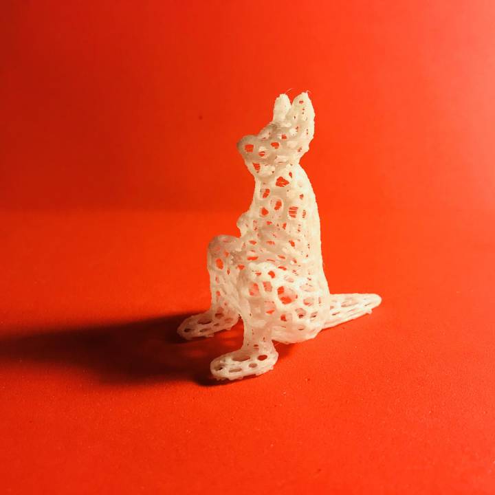 Känguru voronoi Stil Spielzeuge Spiele Skulptur 3D print model - Mito3D