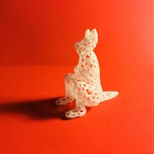 kanguru Voronoi stil oyuncaklar oyunlar heykel 3d print model - Mito3D