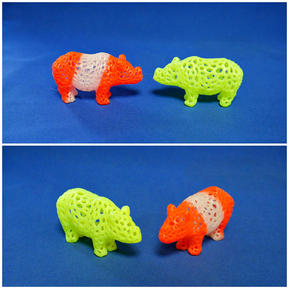 rinoceronte voronoi estilo juguetes juegos escultura 3D print model - Mito3D