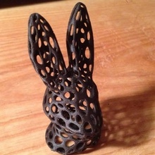conejito cabeza voronoi estilo jardín escultura 3d print model - Mito3D