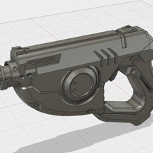 Tracciante pistola overwatch v2 solido oggetti scena cosplay 3d print model - Mito3D