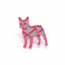 bulldog brooch fashion & accessories animal dog jewelry pins 3d print model - Mito3D