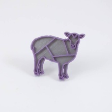 sheep brooch jewellery pin sheep brooch 3d print model - Mito3D