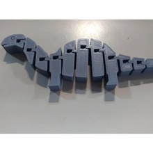 twists & bends brontosaurus orangeteacher toys games animal twist 3d print model - Mito3D