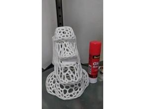 moai orifício jardim arte Voronoi coisas 3d print model - Mito3D