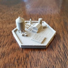 tampo mesa Fazenda hex brinquedos jogos hexágono mini miniaturas suporte rpg guerra adereços miniatura Makerfarm bolso jogo dnd azulejos 3d print model - Mito3D