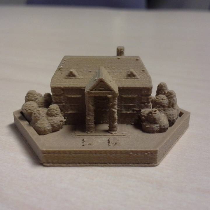 Casa piastrella esadecimale giocattoli Giochi mini rpg giochi guerra wargaming miniatura tavolo tasca tattiche piastrelle 3D print model - Mito3D