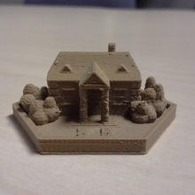 casa telha hex brinquedos jogos mini rpg guerra miniatura tampo mesa bolso táticas azulejos 3d print model - Mito3D