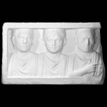 funerary relief portraits brothers scan sculpture marble death 3d print model - Mito3D