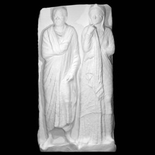 funerary relief statilia scan sculpture couple 3d print model - Mito3D