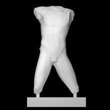 statue guerrier analyse homme demi corps 3d print model - Mito3D