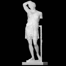 yaralı Amazon Sciarra tip taramak klasik dövüşçü Yunan mitoloji Roma savaşçı Kadın mermer 3dbaskı 3dscan giydirmek ayakta Chiton 3d print model - Mito3D