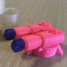 cheekymandos míssil açao conjunto brinquedos jogos brinquedo Lançador mísseis carregado primavera 3d print model - Mito3D