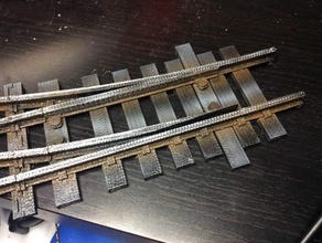 turnout garden railway track 32mm toys & games train rail openrailway railroad sm32 3d print model - Mito3D