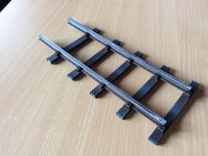 straight track garden railway 45mm gauge toys & games train rail openrailway railroad model 1 lgb sm45 3d print model - Mito3D