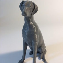 sitting natural doberman toys & games dog 3d print model - Mito3D