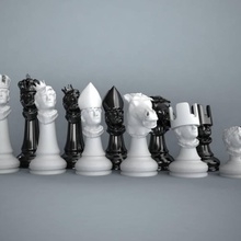 Schach einstellen Kopf Tafel Spiele Schachset 3d print model - Mito3D