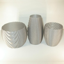 ondulé biologique bol tasses vase fleur pot jardin tasse thé 3d print model - Mito3D
