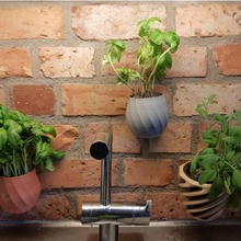 wallmounted flowerpot & garden wall mounted flower pot 3d print model - Mito3D