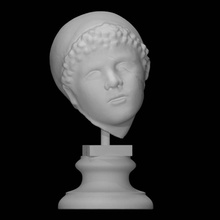 head charioteer scan ancient bust man hellenistic 3d print model - Mito3D