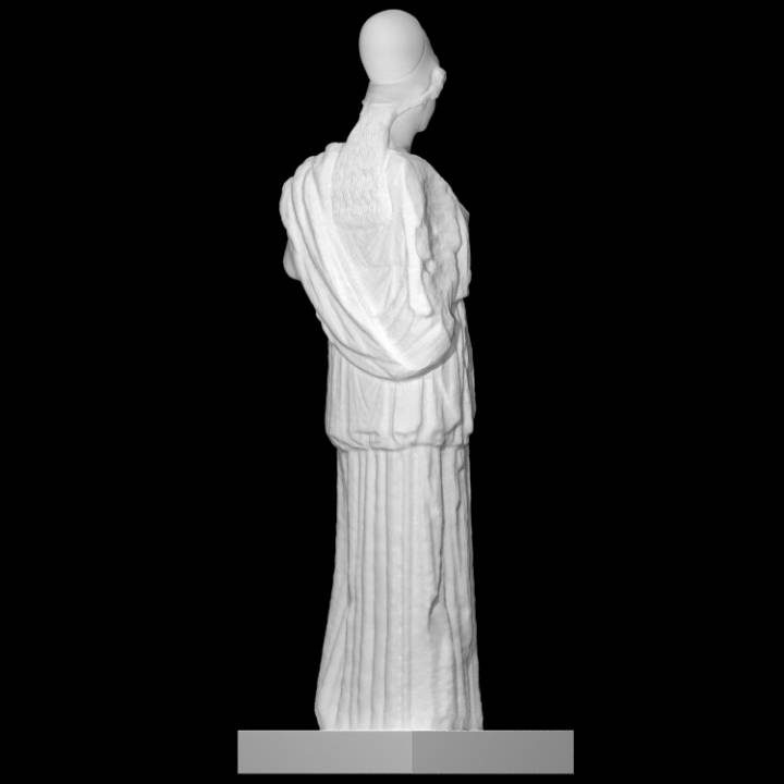 athena castro pretorio scan goddess hellenistic marble sculptur castro-pretorio 3D print model - Mito3D