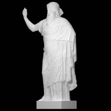 statue bearded dionysus scan god mythology sculpture marble 3d print model - Mito3D