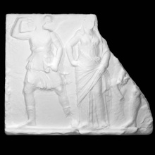 frieze battle gods giants scan god sculpture marble relief 3d print model - Mito3D