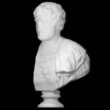 male loricated bust scan portrait sculpture marble 3d print model - Mito3D