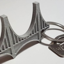 bridge keychain fashion & accessories car keyring tube 3d print model - Mito3D