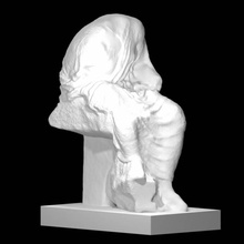 statue seated goddess scan figure aphrodite drapes sloth himation 3d print model - Mito3D