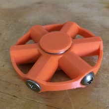 fidget spinner bolt weighted - 2 bearing toys & games fidgetspinner 3d print model - Mito3D