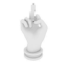 unfriendly gesture 3d print model - Mito3D