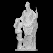 statue athena snake scan figure draped 3d print model - Mito3D