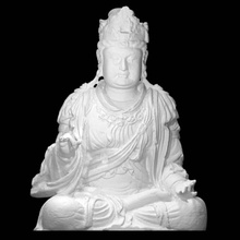 guanyin avalokitesvara scansione buddha buddismo indù India meditazione scultura legna 3dprint 3dscan eredità culturale induismo 3d print model - Mito3D